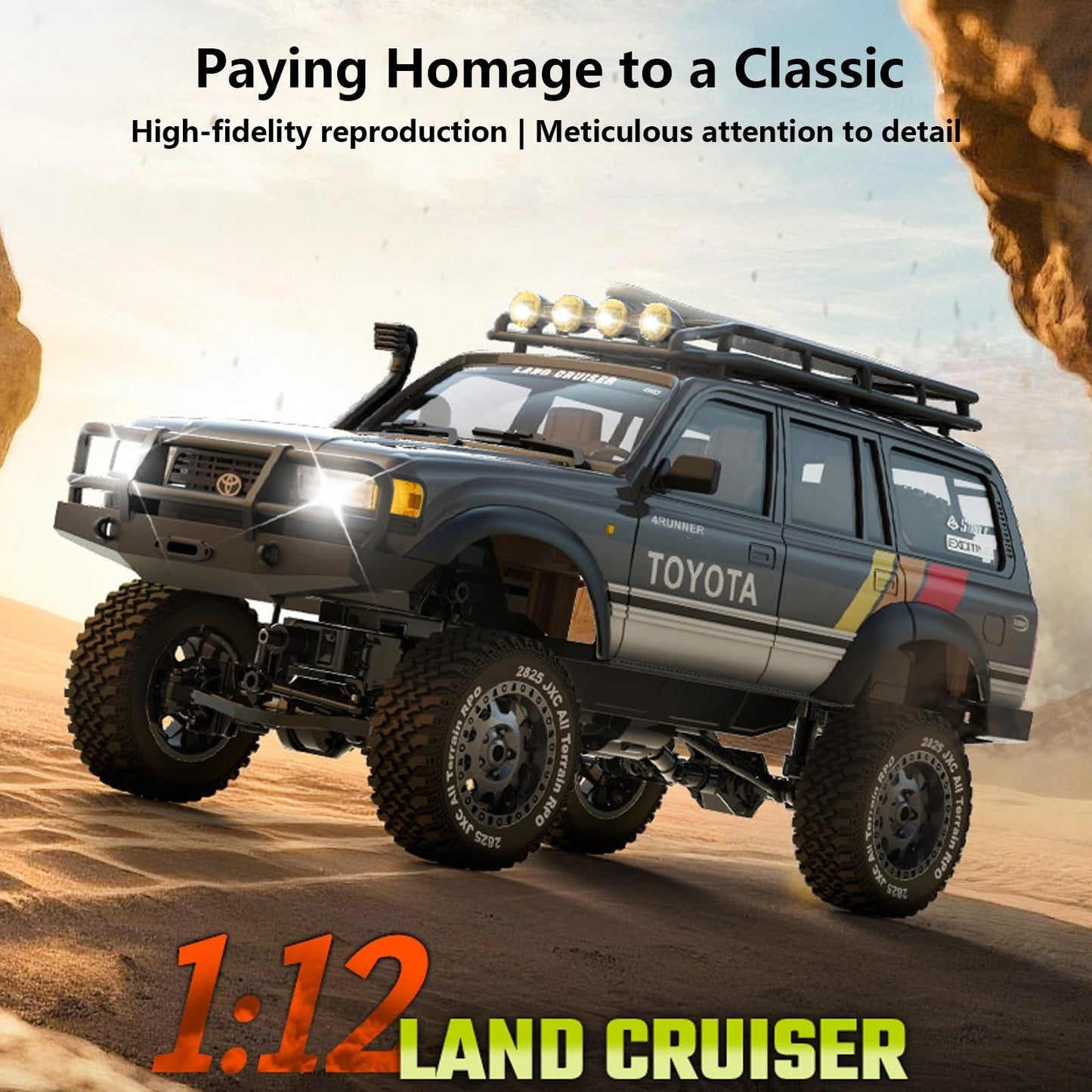 JXC 1/12 LC80 Licensed RC Rock Crawler – 4WD 2.4GHz Off-Road Truck (JXC5826) | India