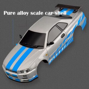 LDRC LD1899 Nissan Skyline GTR R34 1/18 Scale RWD RC Drift Car with Gyro & LED – RTR India