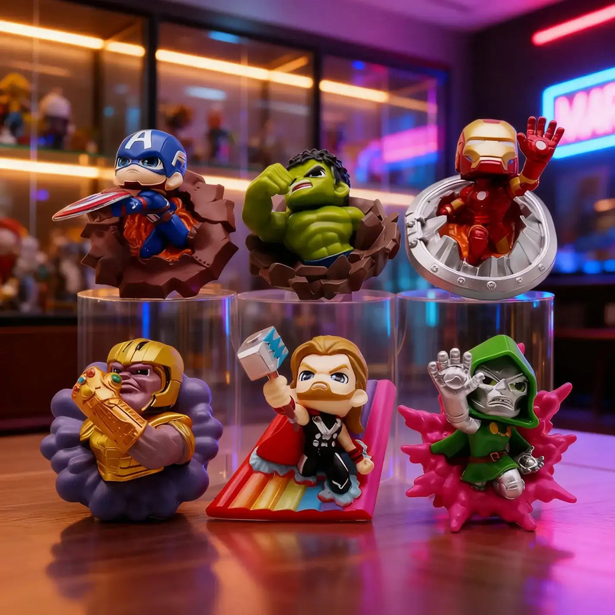 Marvel Collectible & Fridge Magnet (Pack of 6)