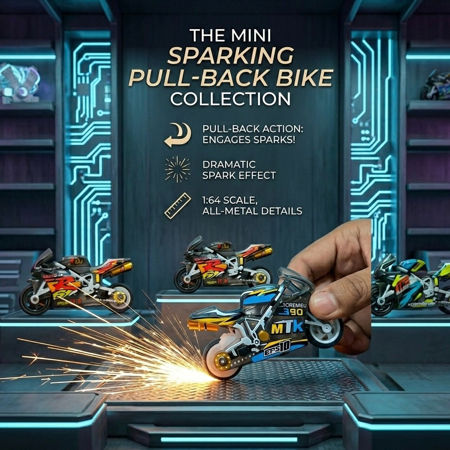 Mini Sparking Stunt Bike Keychain