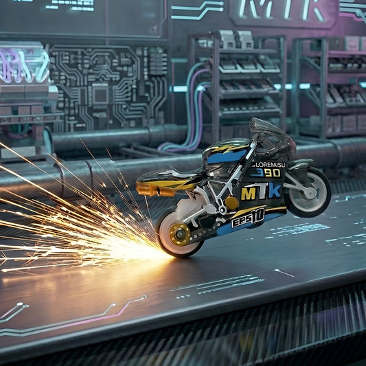 Mini Sparking Stunt Bike Keychain