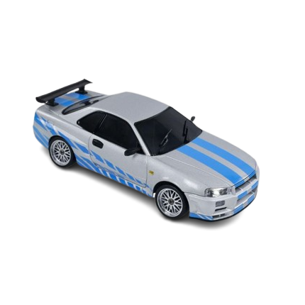 LDRC LD1899 Nissan Skyline GTR R34 1/18 Scale RWD RC Drift Car with Gyro & LED – RTR India