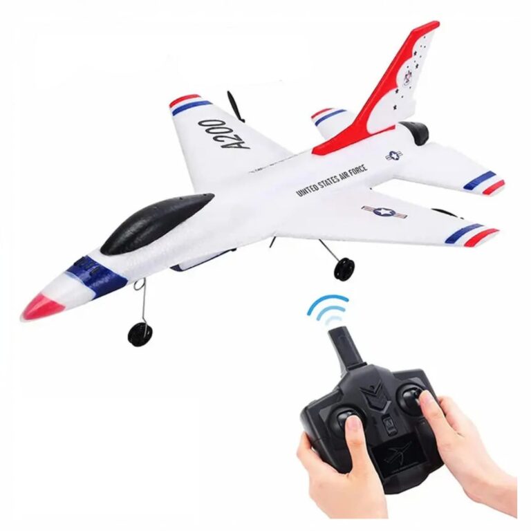 WLtoys A200 RC Plane – 2 Channel F-16 Fighter Jet Design Remote Control Aircraft with 6-Axis Gyro & EPP Material (2.4GHz)