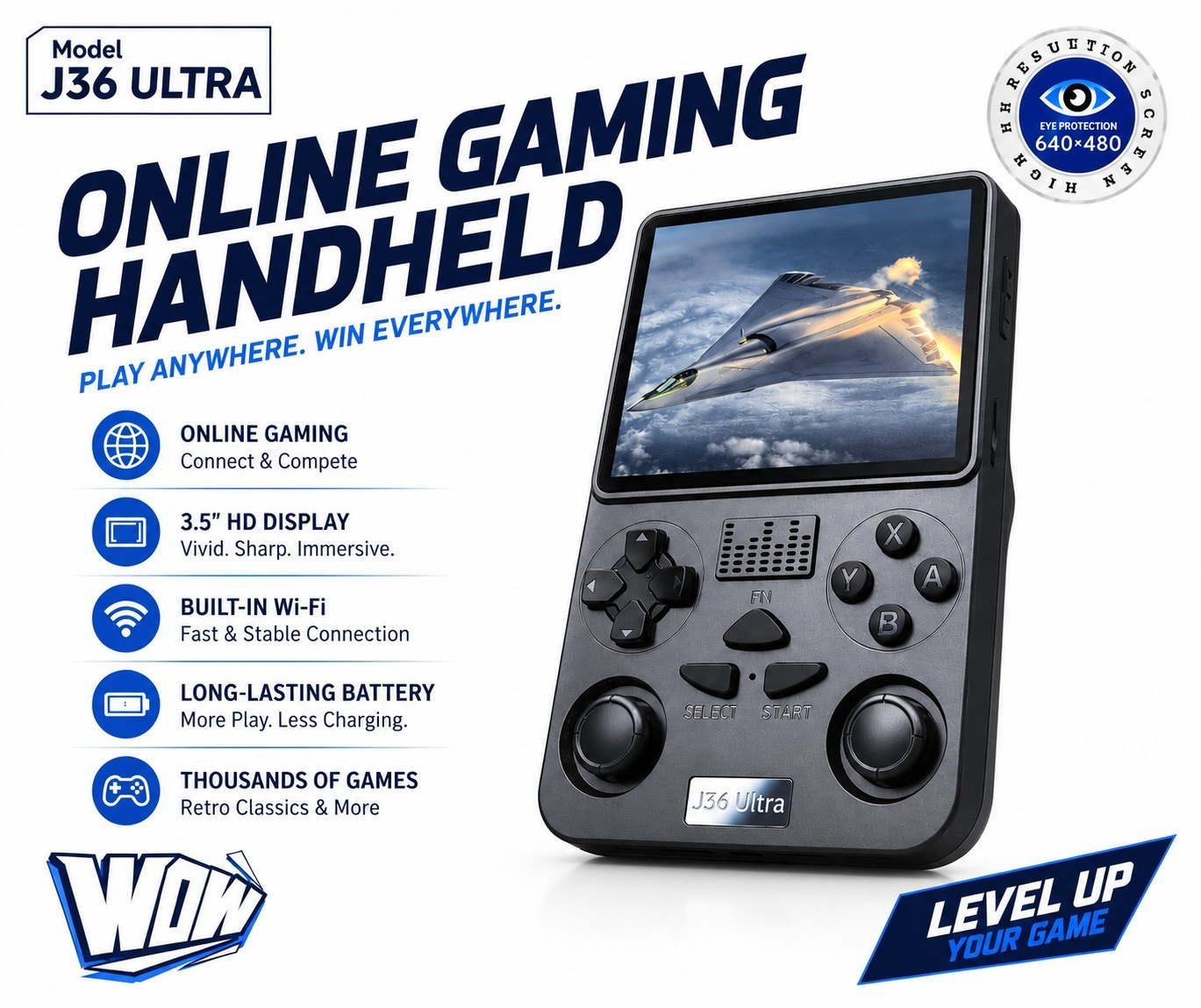 J36 Ultra Pro Handheld Gaming Console